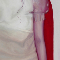 Un hueso de porcelana roja